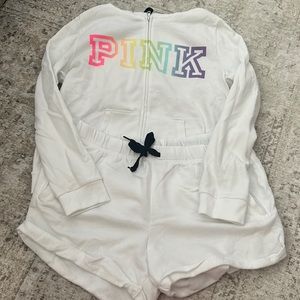 PINK by Victoria’s secret shorts and zip up hoodie sz L